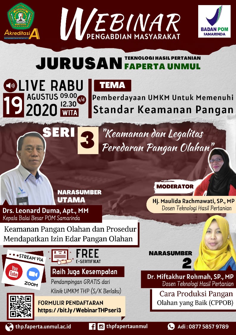 Join Webinar PKM Jurusan Teknologi Hasil Pertanian Seri 3 – Jurusan ...