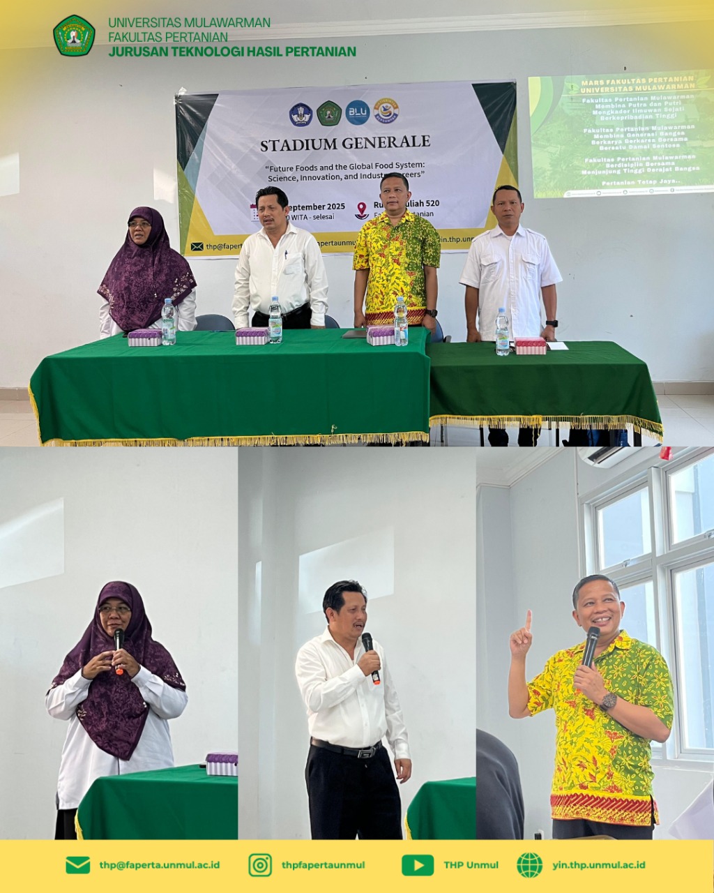 THP Faperta Unmul Gelar Studium Generale Bahas Masa Depan Pangan Global