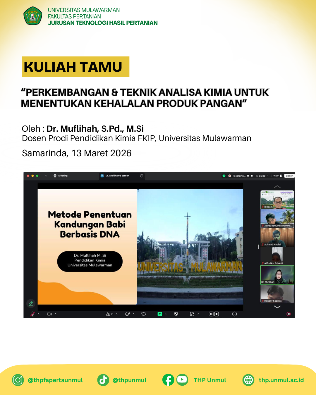 Kuliah Tamu Pangan Halal: Sains di Balik Label Produk