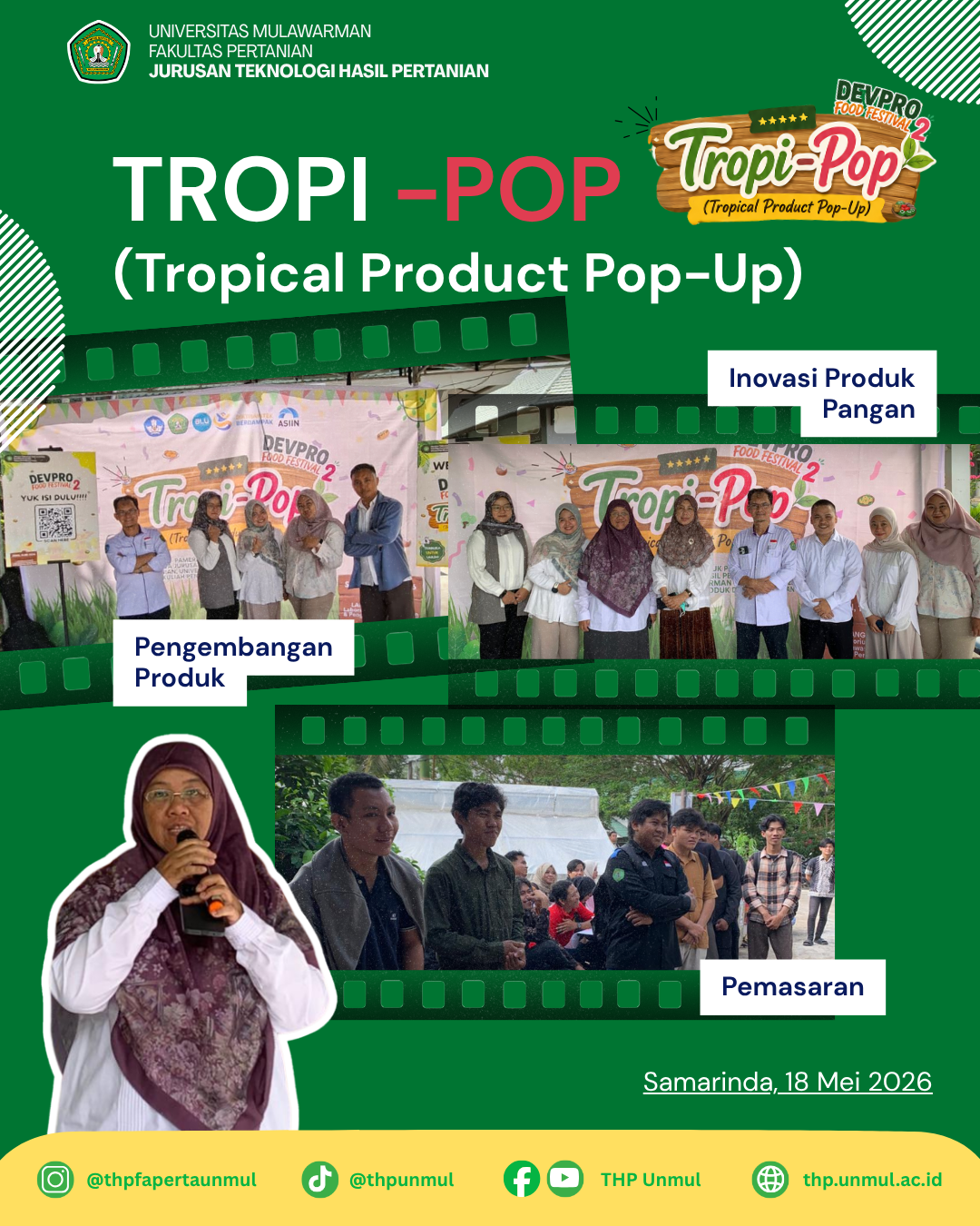 TROPI POP: Mahasiswa THP Unmul Gelar Pameran Inovasi Produk Pangan